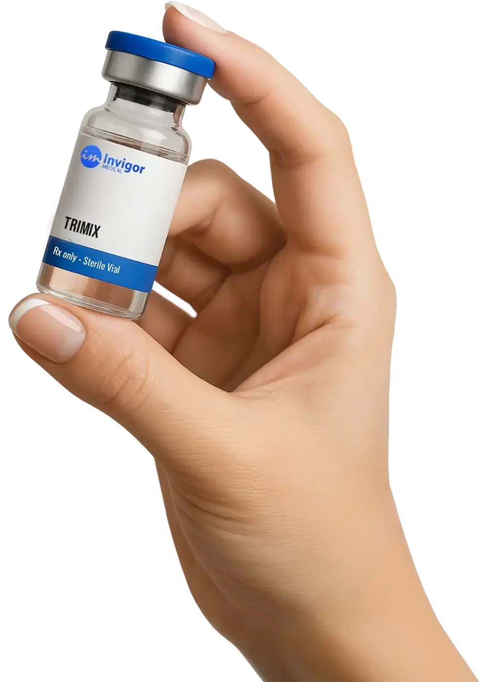 Trimix Injections Medication in Hand